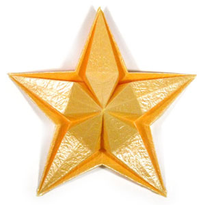 How to make an embossed five-pointed origami star ( http://www.origami-make.org/howto-origami-star.php)