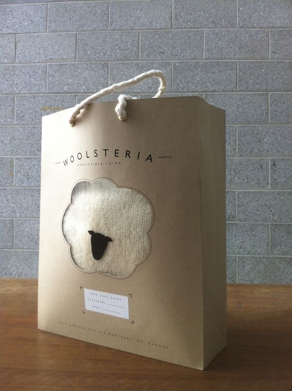 Shopping bag pour une marque de laine by Sarah Fløe Stenberg Rodet, via Behance PD #wool