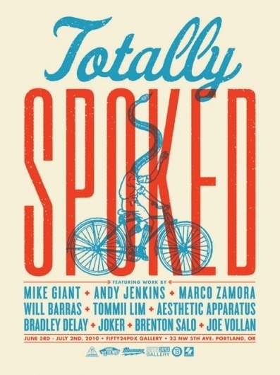 totally_spoked1.jpg 495×660 pixels #bike #poster #typography