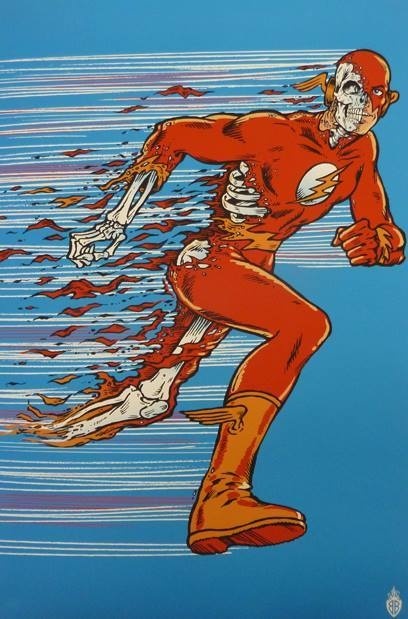 Designersgotoheaven.com The Flash by Ben Brown.Â Part of theÂ SUPERÂ exhibition, presented byÂ The Roost Creative. #comic