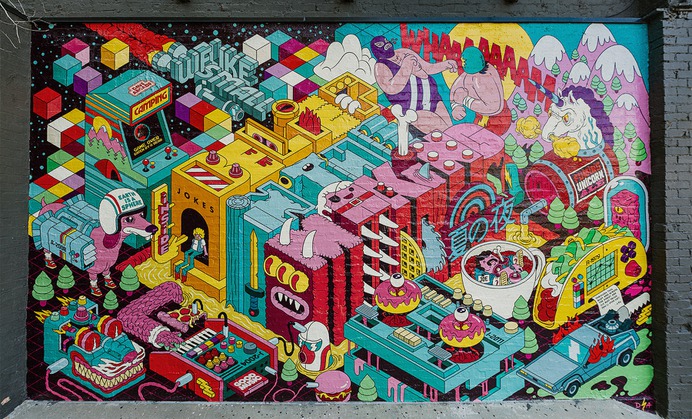 Outstanding murals by Dave Arcade - BELIEF IN THE MAKING