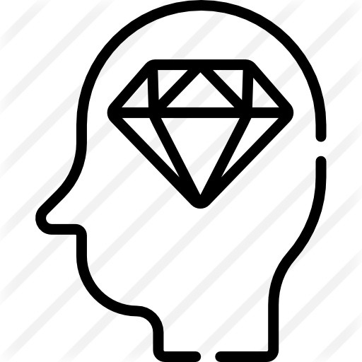 See more icon inspiration related to thinking, diamond, idea, quality, mind, education, user, jewelry, head, fashion and people on Flaticon.