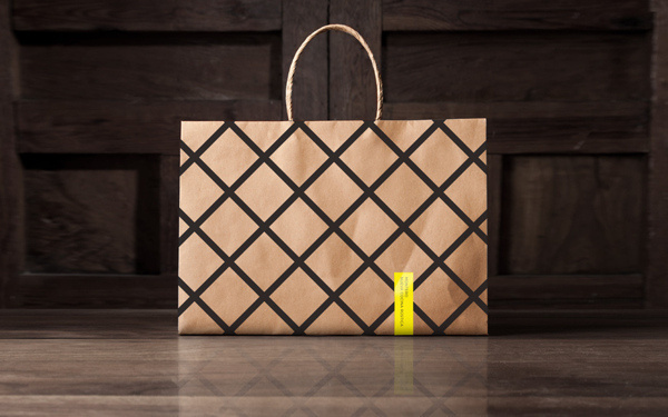 Montero on Behance #anagrama #branding #packaging #stripes #black #restaurant #bag #paper