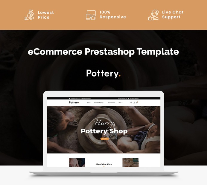 #Pottery & #Decor #Art Store - #Prestashop #Responsive #Theme | #TemplateTrip #eCommerce #Website #Template