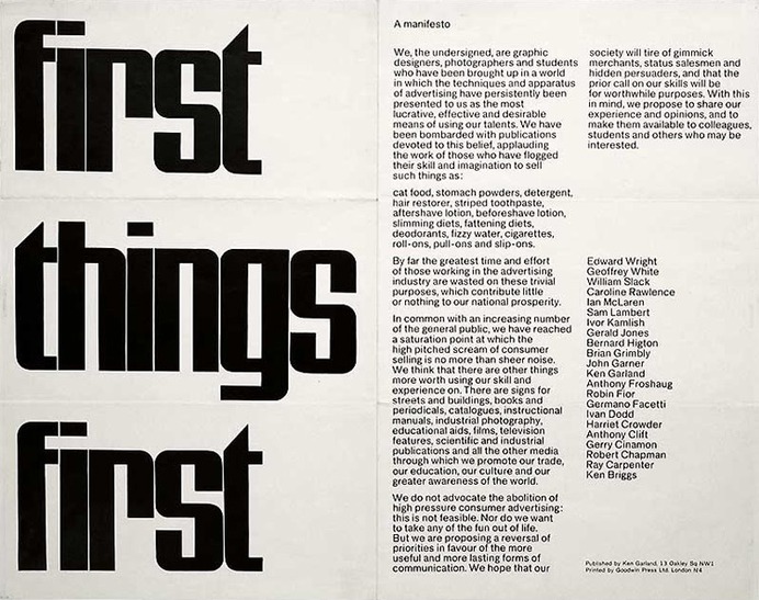 first things first manifesto