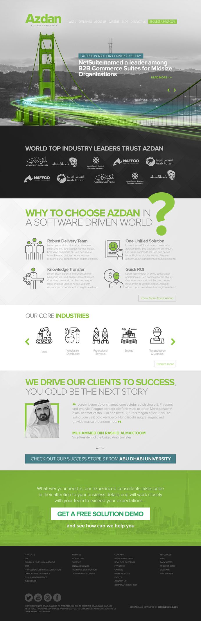 Azdan / Website Design and Development on Behance