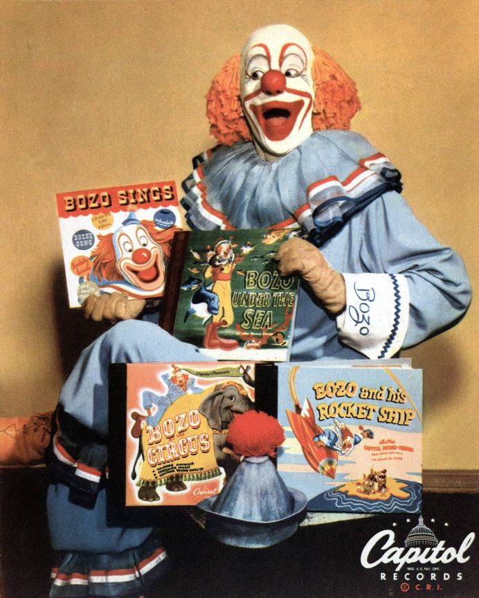 Bozo the clown statue and merch