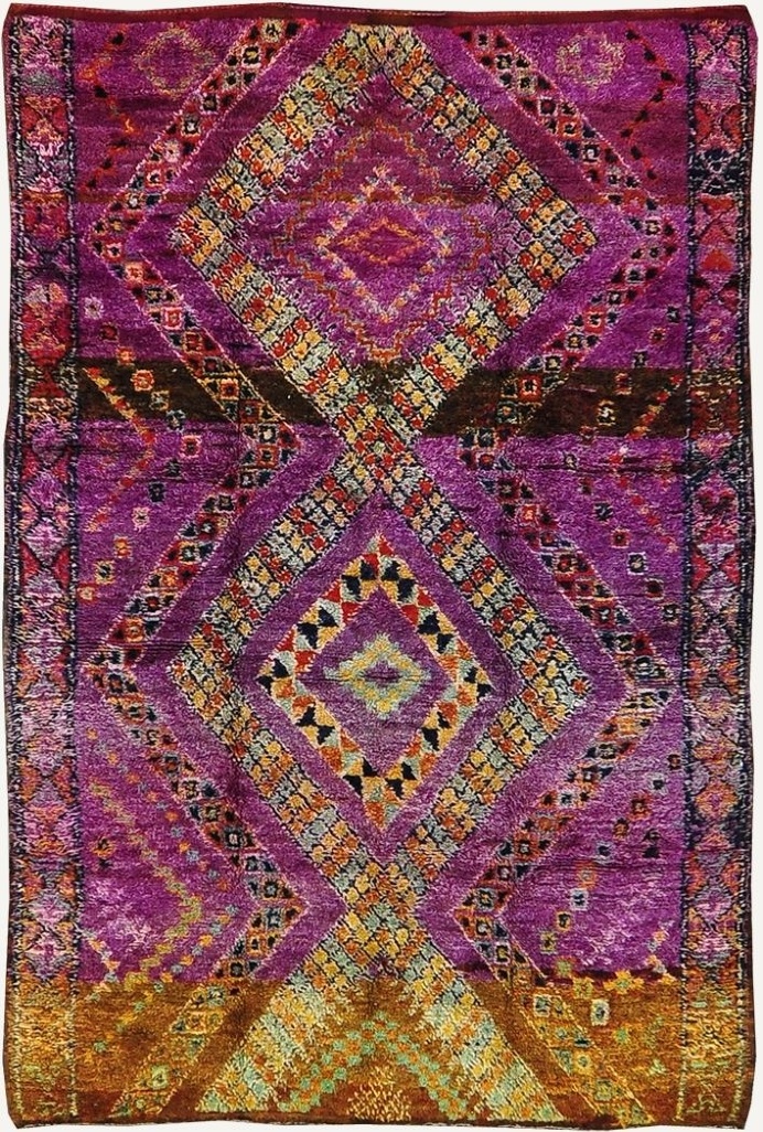 vintage tribal Moroccan rug azilal tribe 50 Most Dramatic, Gorgeous, Colorful Area Rugs for Modern Living Rooms