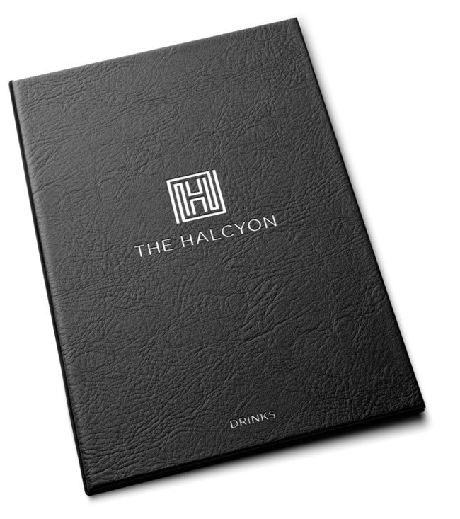 Halcyon Bath drinks menu #logo