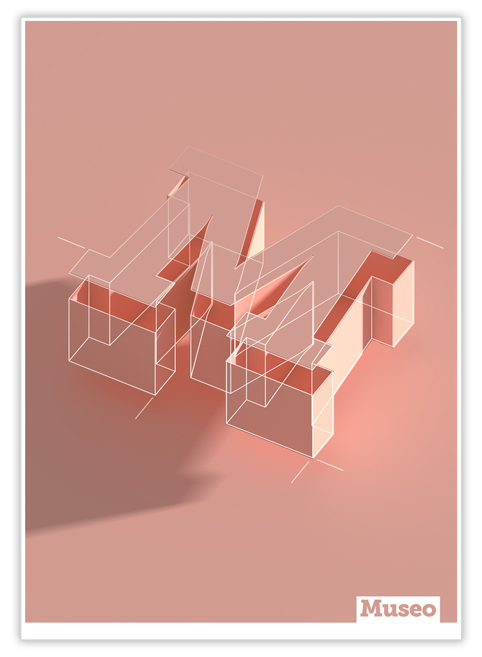 Typography, 3D letter