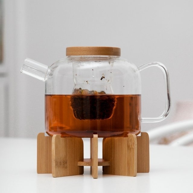 Glass Teapot & Stand by Kikkerland #tech #flow #gadget #gift #ideas #cool