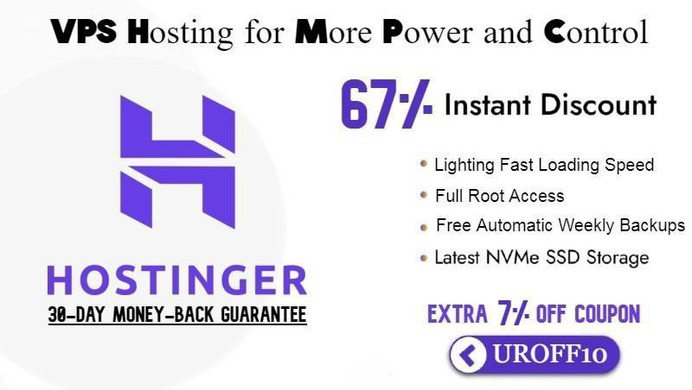 FLASH SALE ALERT! Get high-speed VPS at the Lowest Cost with up to 67% OFF, with 24*7 Live support and a 30-day money back guarantee: https://cutt.ly/nevPd0Iv 
Upgrade to Hostinger VPS today and save!
Free real-time snapshot
NVMe disk space
Free automatic weekly backups
Data centers worldwide
AI Assistant
Server backups and snapshots & more: https://cutt.ly/qevPgr3s 
