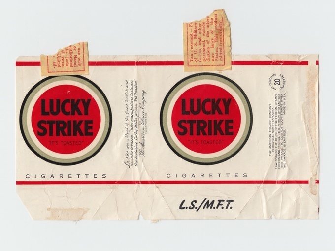 Lucky strike original pack #original #screenprint #bytomlove