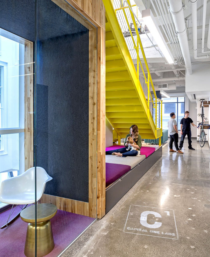 Vivid Office Space by Studio O+A staircases unique opportunities design #office #design #space #work