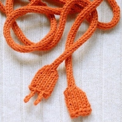 KnitKnit :: Reserved for netzky -Orange Power Cord - Images - ThisNext #cord #knit