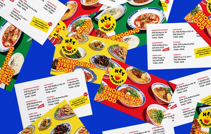 Hey Noodles Brand Identity Business Cards