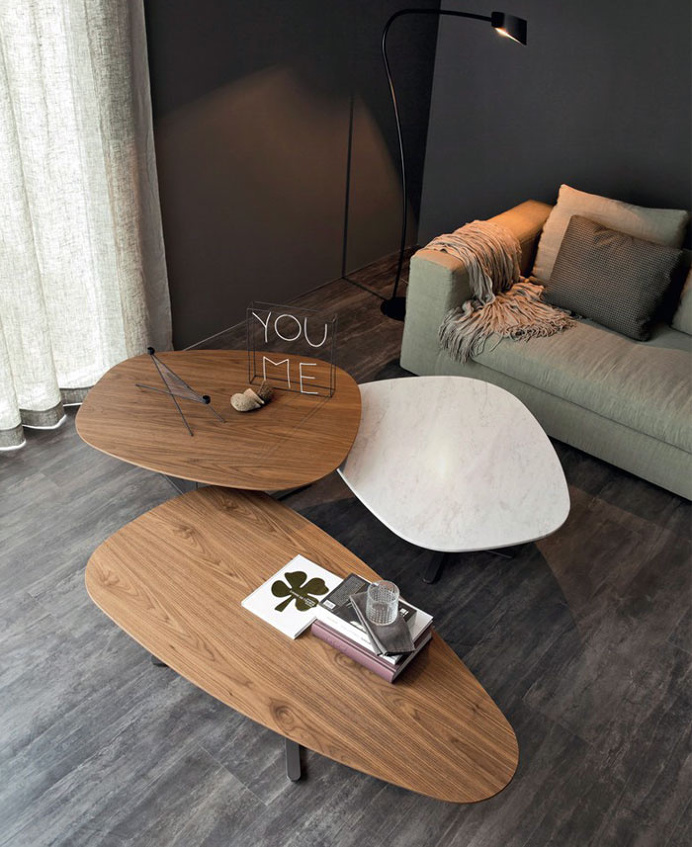 Steel and Wood Coffee Table