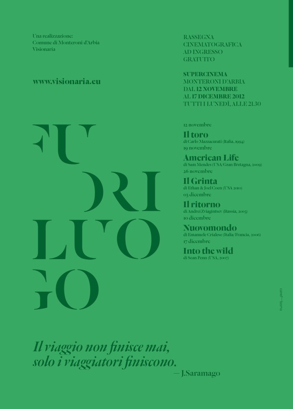 Fuoriluogo by Mimmo Manes, via Behance #canefantasma #typography #poster
