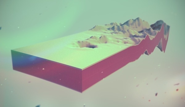 red ink on paper #distirtion #render #wave #grid #floating #poster #wallpaper
