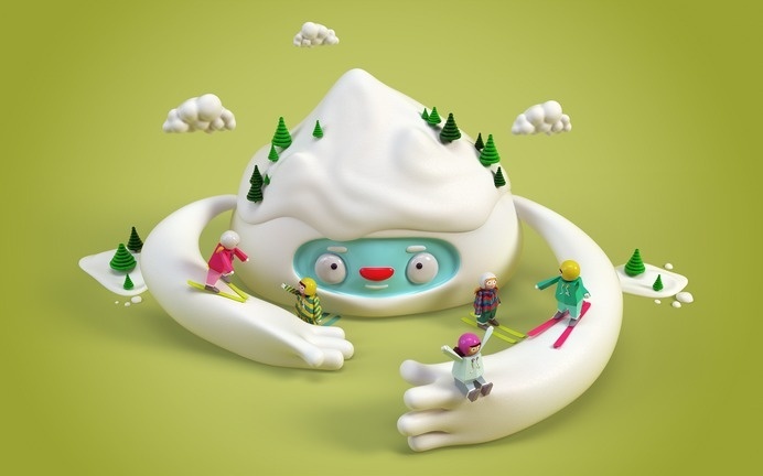 http://www.benoitchalland.com/project/f-f-s/ #illustration #snow #3d #characters