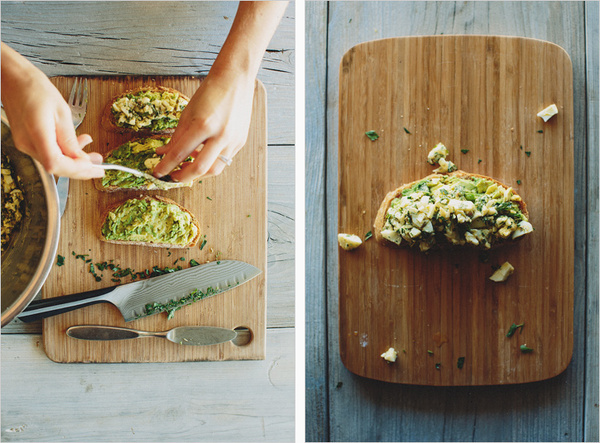 Avocado Tartine with Girbiche Egg Salad . sprouted kitchen #food