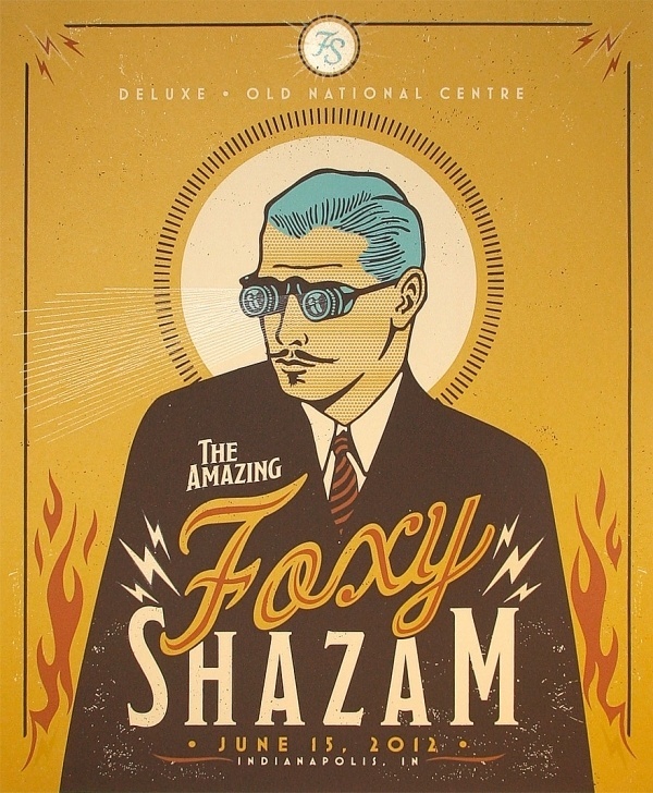 Foxy Shazam Gig Poster « RONLEWHORN #punk #carnival #scientist #gig #print #steam #screen #illustration #poster