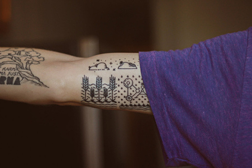 CJWHO ™ (Minimal Tattoo for Dad) #design #illustration #tattoo #minimal #art #tattoos