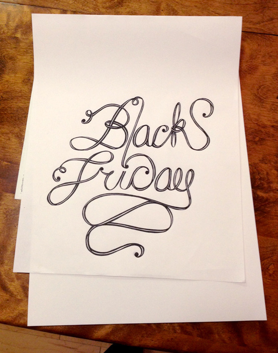 Black Friday #ink #lettering #friday #black #illustration #type #swords #hand #typography