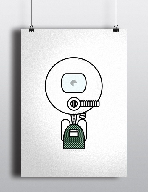 Scuba Diver #diver #characters #stroke #illustration #creatures #minimal #aliens #scuba #character #outline #robots