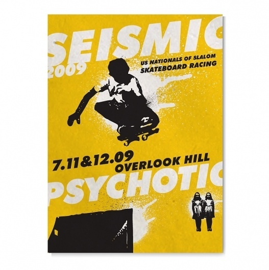 US Skateboarding Nationals Event Graphics by VOLTAGE : Advertising & Design #yellow #skateboarding #poster