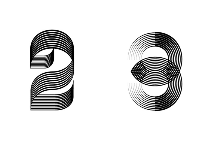 36 Days of Type by Alejandro Mejias #Typography #Numbers #Lines