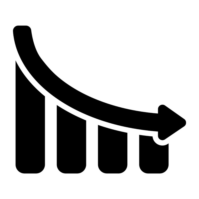 See more icon inspiration related to down, graph, arrow, graphic, descending, statistics, finances, stats, business and bars on Flaticon.