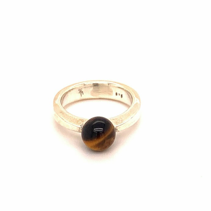 Round Tigers Eye Ring