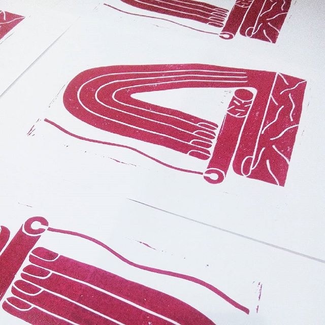 linocut print