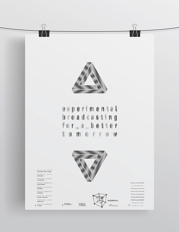 Recipient.CC : Alessandro Bonavita #b&w #print #design #graphic #color #corporate #identity #poster #one #recipient