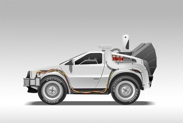 Time_machine_by_scuzzo.jpg (JPEG Image, 604 × 407 pixels) #the #back #delorean #future #to