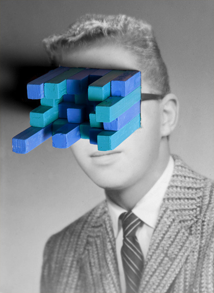 Graphic Porn #photo #manipulation #vintage #blocks #blue #collage