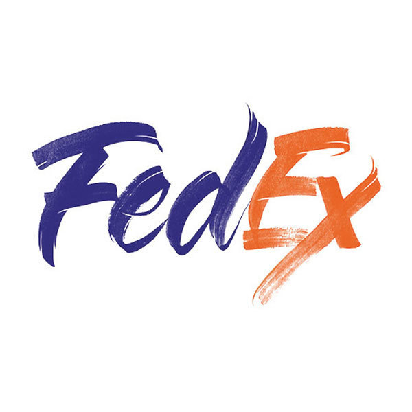 Lettering experiment with famous logos.