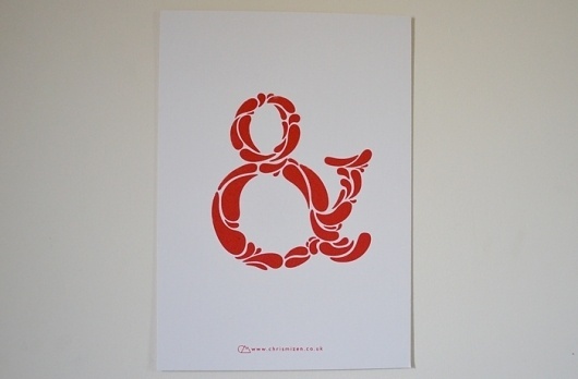 Screen printed Ampersands : Chris Mizen #print #poster #typography