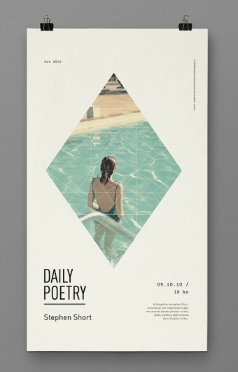 Daily Poetry on the Behance Network #ripples #woman #diamond #design #graphic #pool #poetry #daily