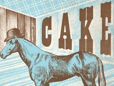 Dribbble - Cake Columbia poster by Justin Helton #illustration #screenprint