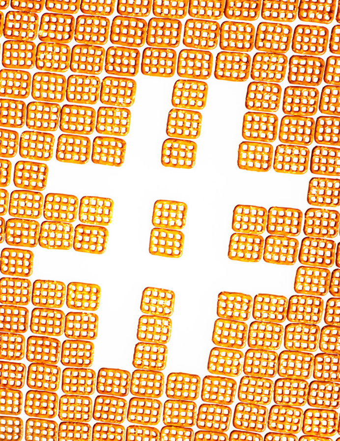 hashtag, pretzels