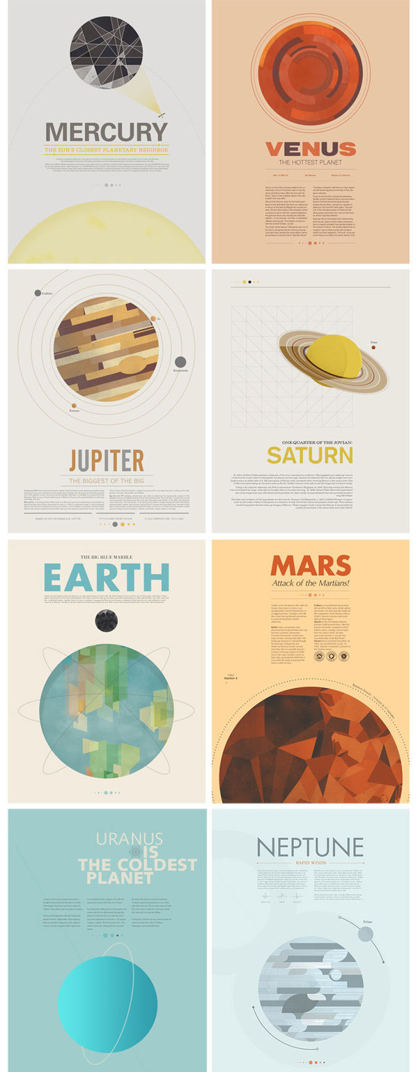 Beyond Earth: A Minimal Poster Series by Stephen Di Donato #planets