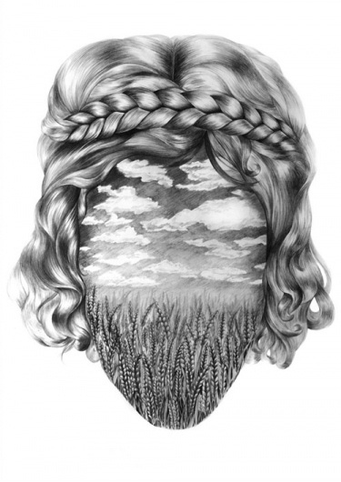 Eibatova Karina - BOOOOOOOM! - CREATE * INSPIRE * COMMUNITY * ART * DESIGN * MUSIC * FILM * PHOTO * PROJECTS #karina #portrait #braid #eibatova #art #drawing