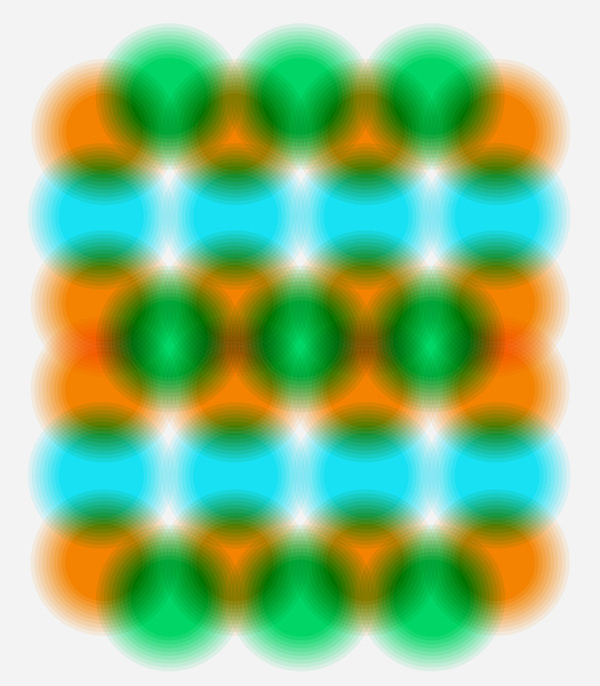 Russian Tennis Academy #pattern #orange #circles #blue #green