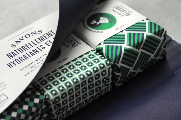 Le Baigneur soap packaging by Müesli #pattern