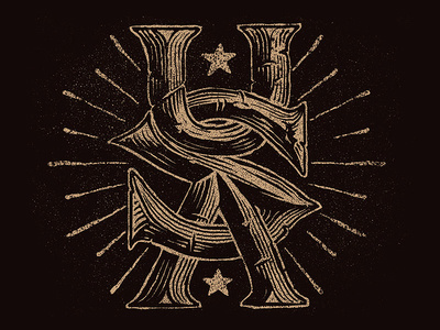 American, Colonial, Branding, Typography