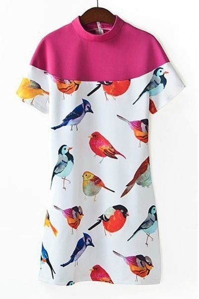quirky bird dress #fashion #dress #pattern #bird