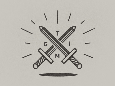 Thank God It's Monday #illustration #swords #line #work