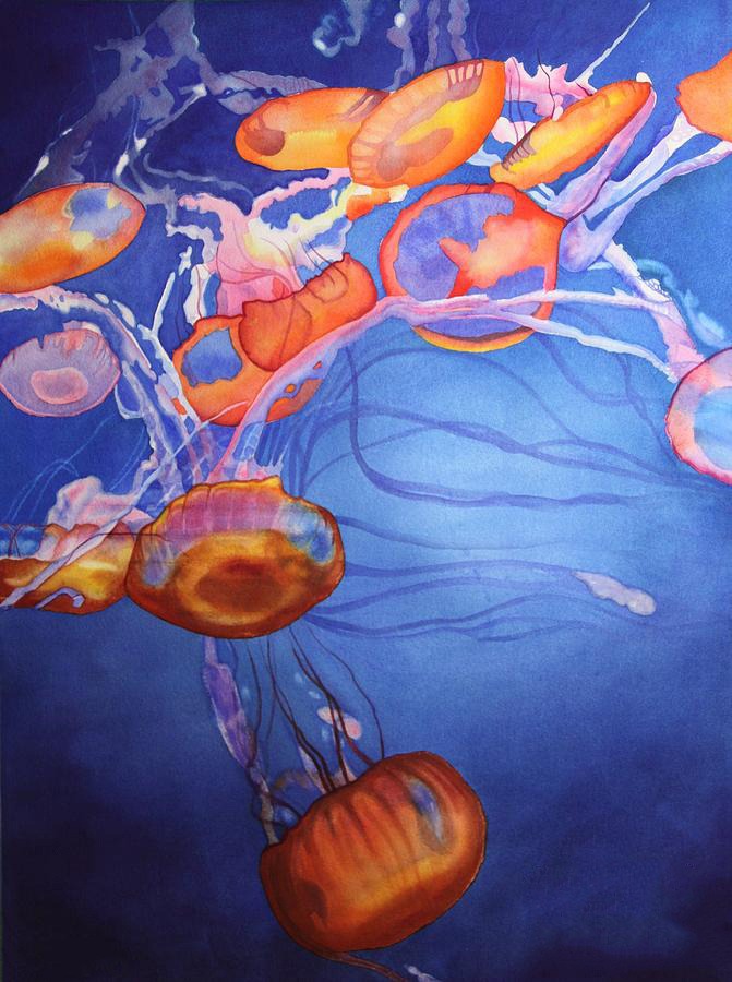 easy jellyfish painting & jellyfish paint by numbers
